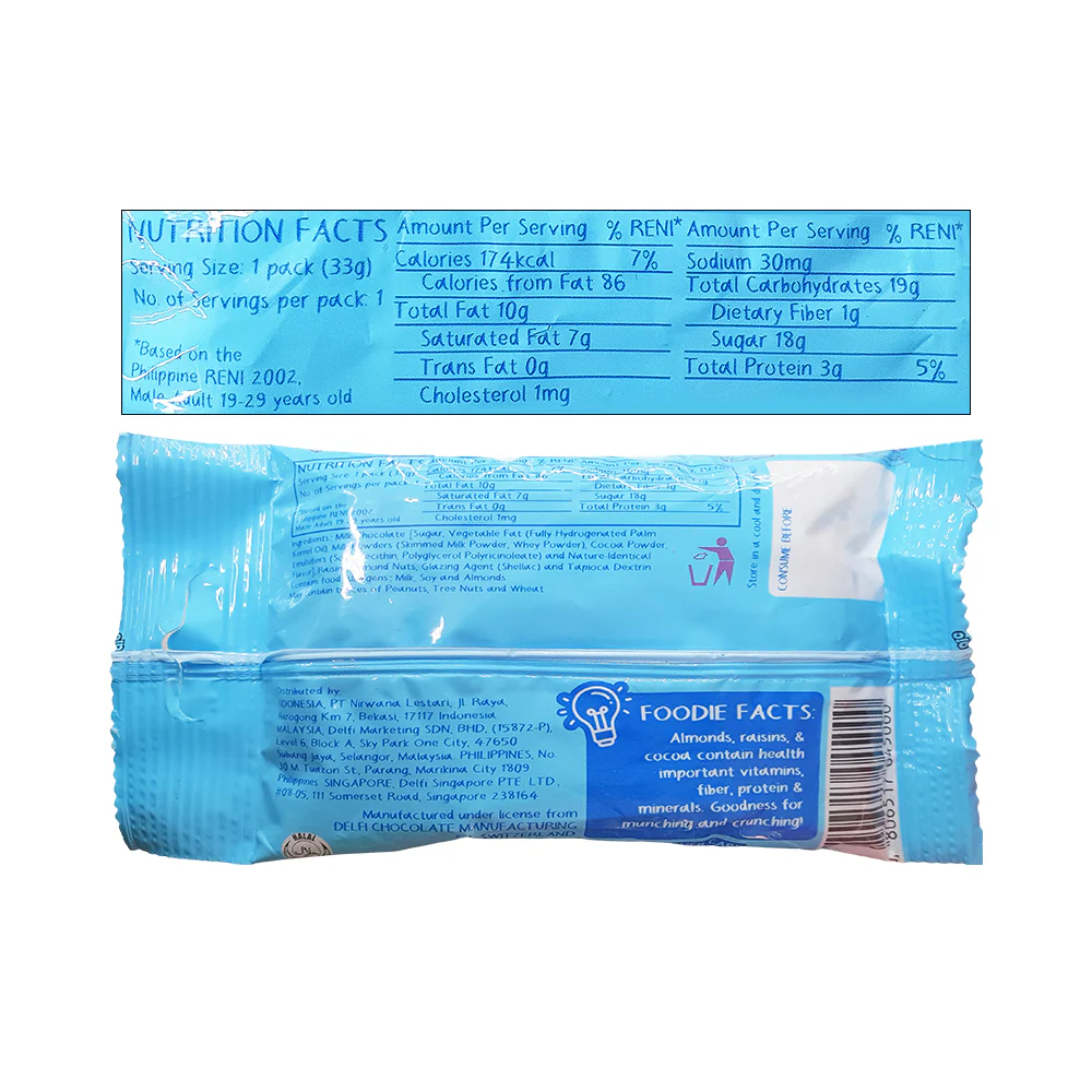 Goya Almonds And Raisins Covered With Milk Choco 33g - Image 2