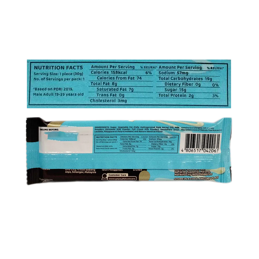 Goya Bar Cream White Chocolate 30g - Image 2