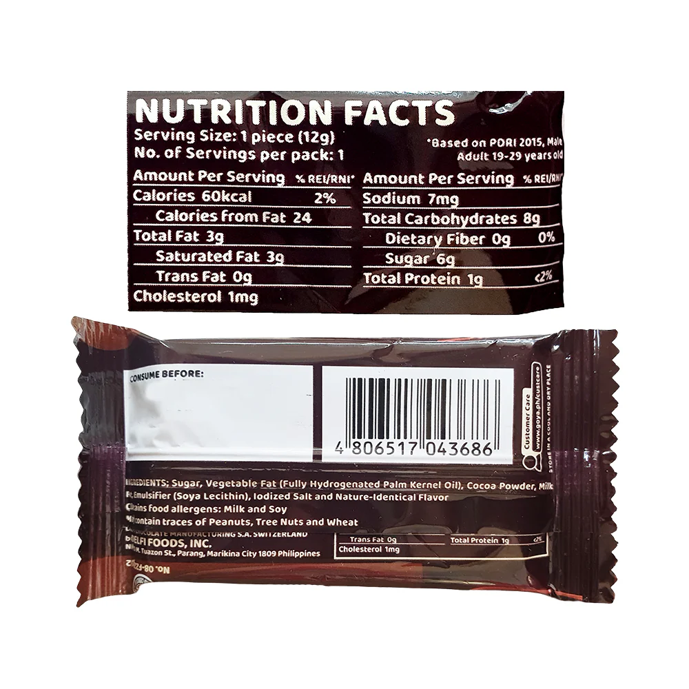 Goya Bar Dark Chocolate 12g - Image 2