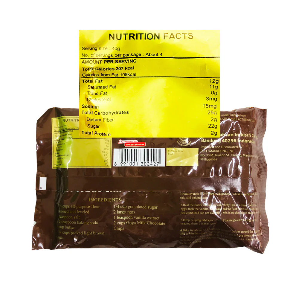 Goya Milk Chocolate Chips 150g - Image 2