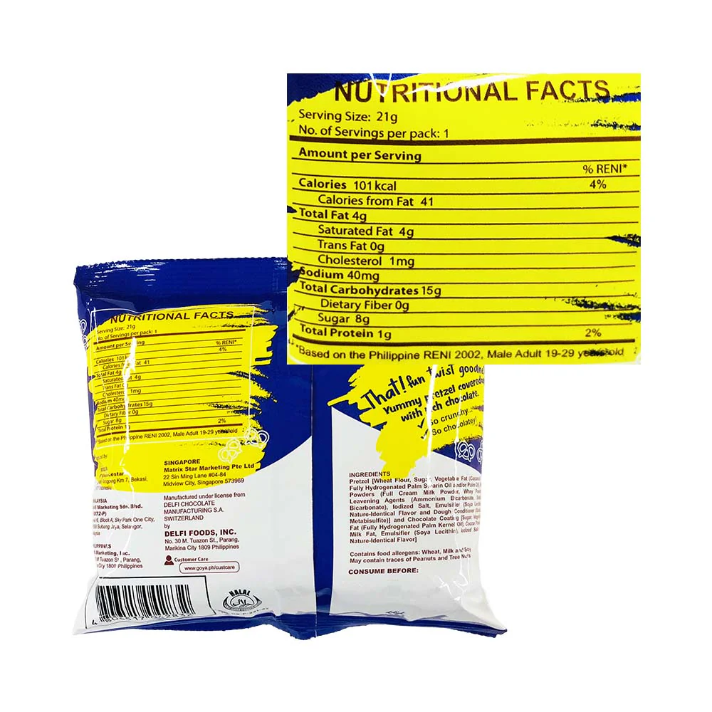 Goya Pretzels Twists Dark Chocolate 21g - Image 2