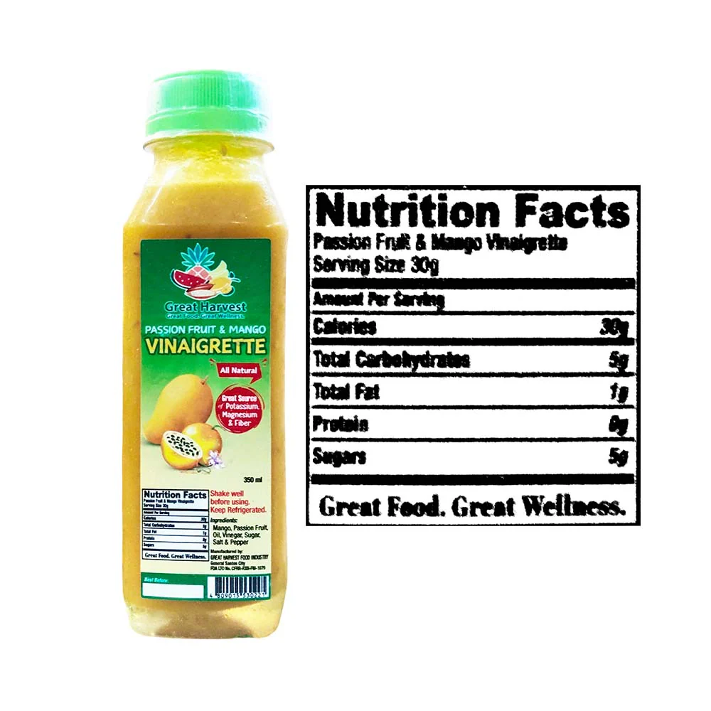 Great Harvest Vinaigrette Passion Fruit And Mango 350ml - Image 2