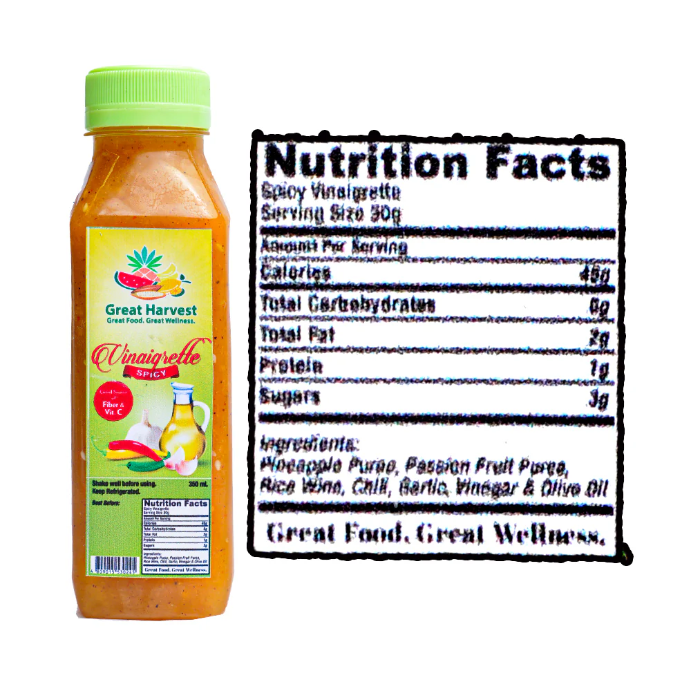 Great Harvest Vinaigrette Spicy 350ml - Image 2