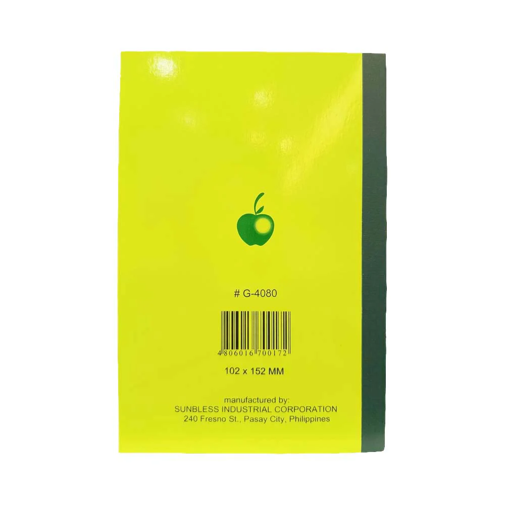 Green Apple Padded Notebook 80 Leaves - Image 2