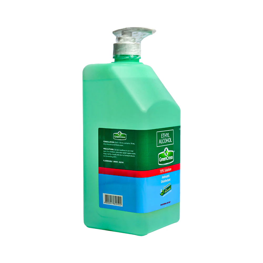 Green Cross 70% Ethyl Alcohol With Moisturizer With Pump 1L - Image 2