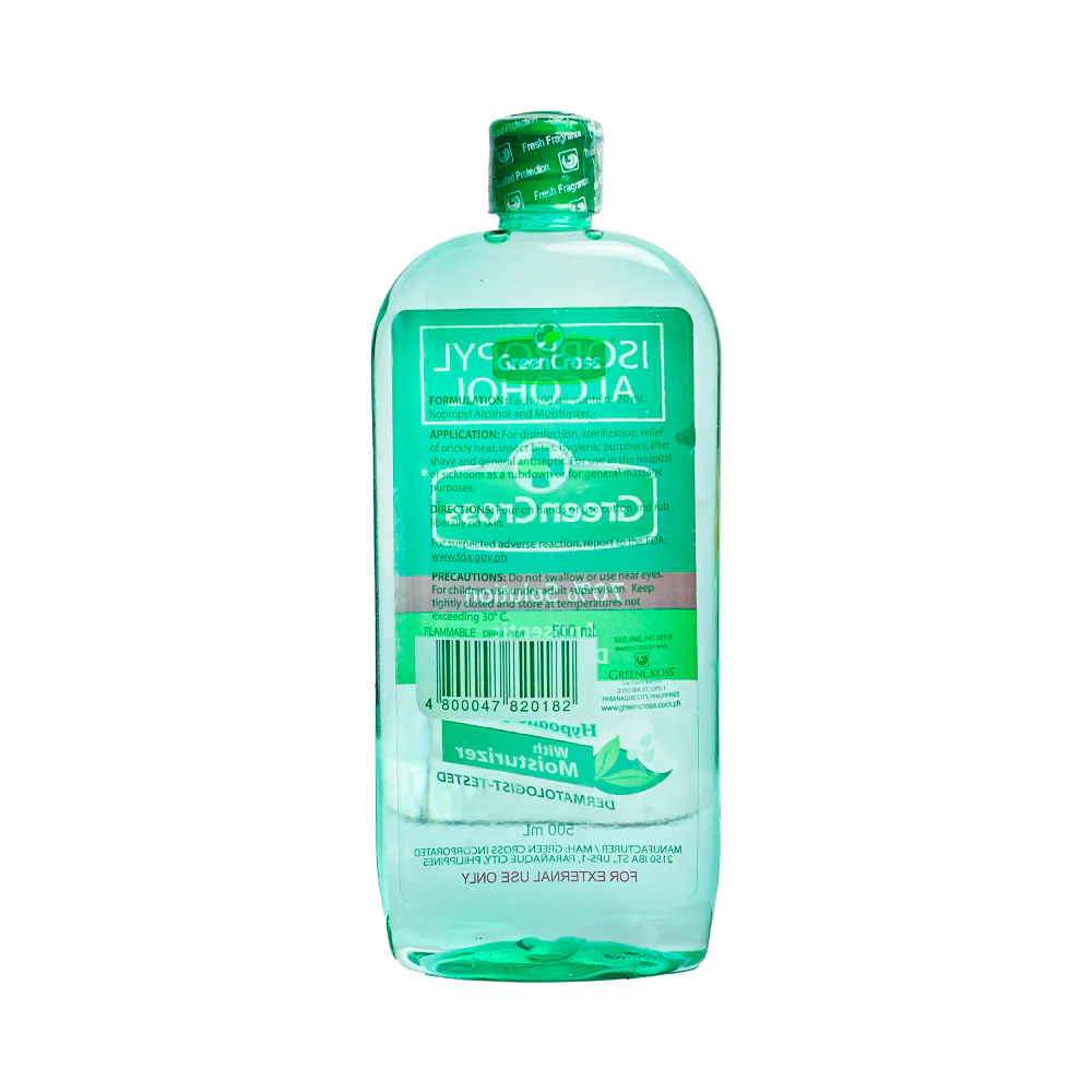 Green Cross 70% Isopropyl Alcohol With Moisturizer 500ml - Image 2