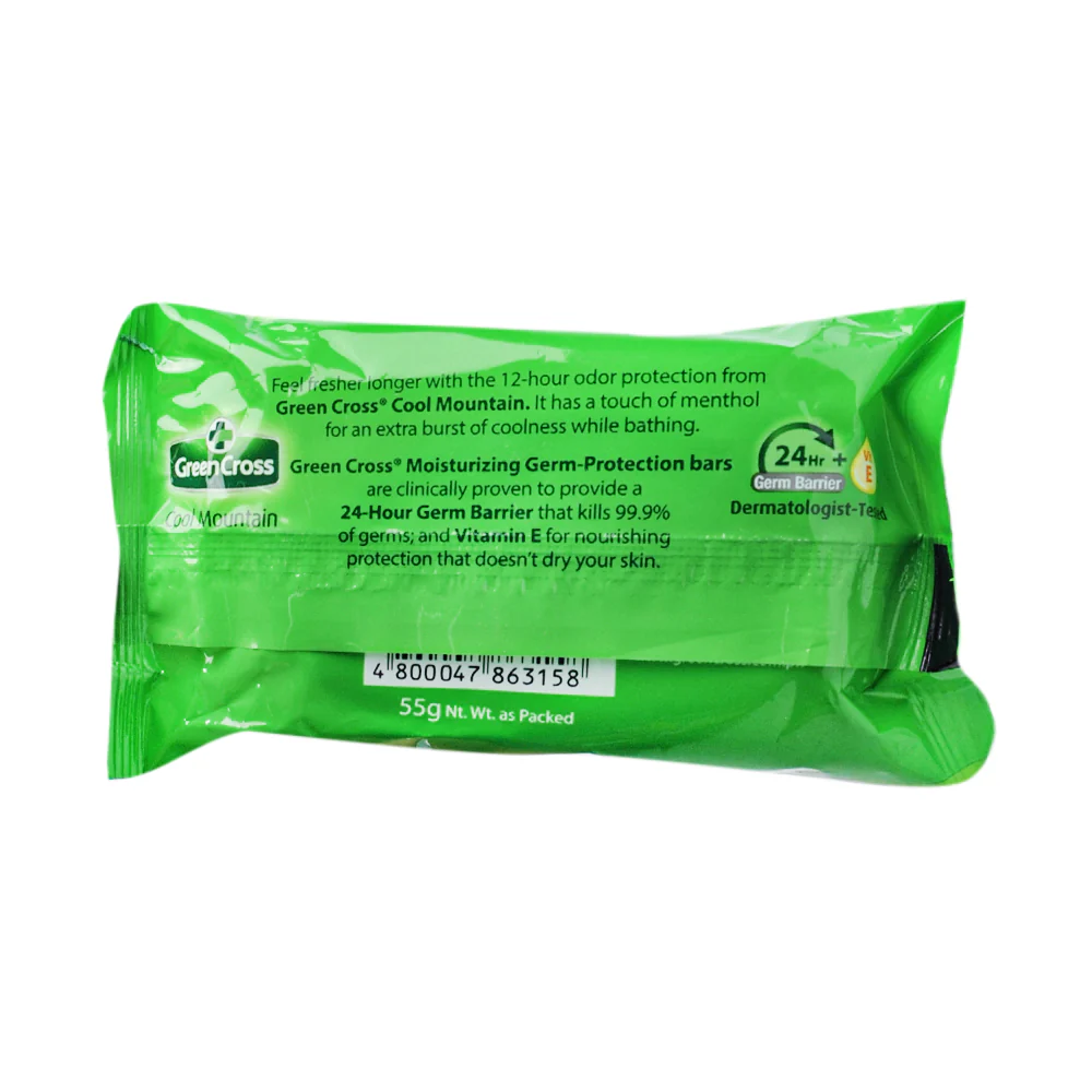 Green Cross Cool Mountain Moist Protection Bar Soap 55g - Image 2