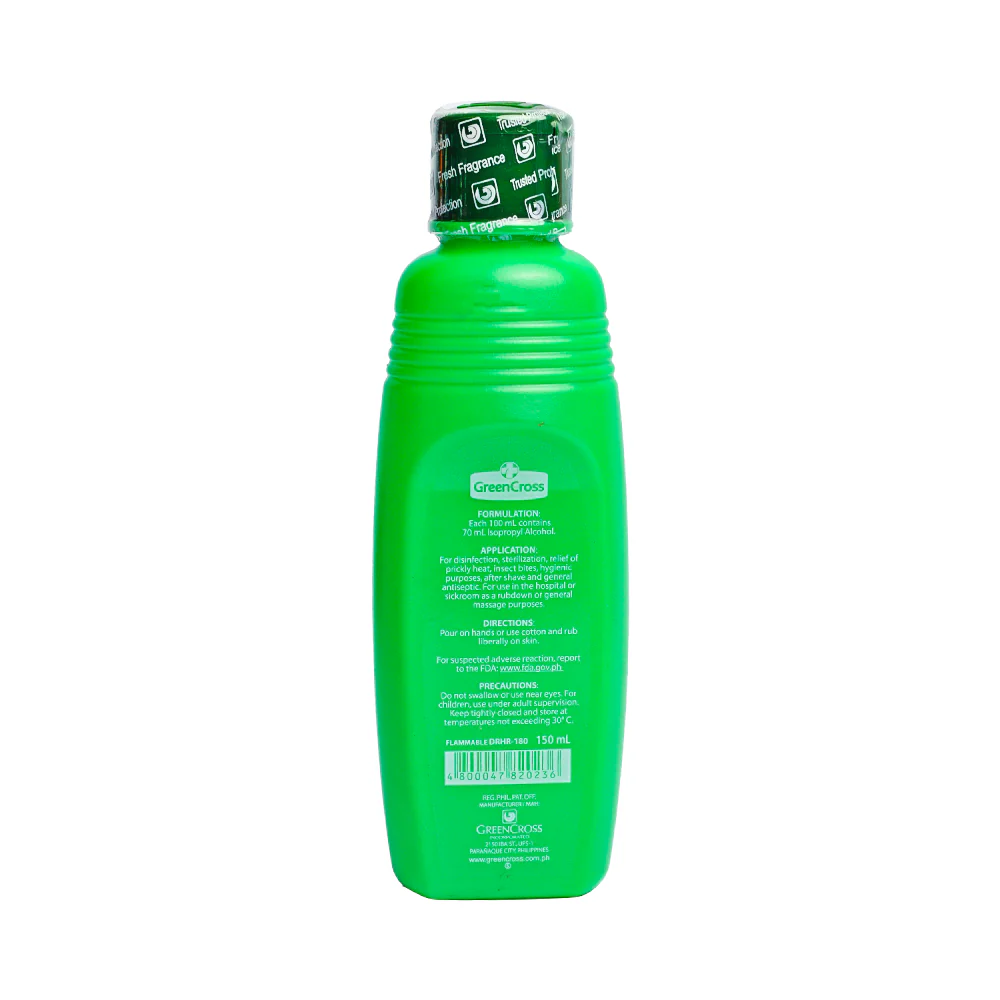 Green Cross Isopropyl Alcohol 70% Solution Regular 150ml - Image 2