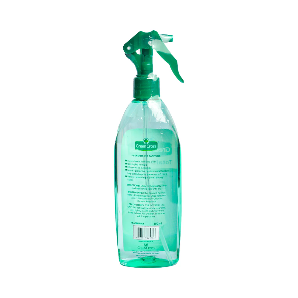 Green Cross Total Defense Antibacterial Sanitizer 5 in 1 Spray 300ml - Image 2