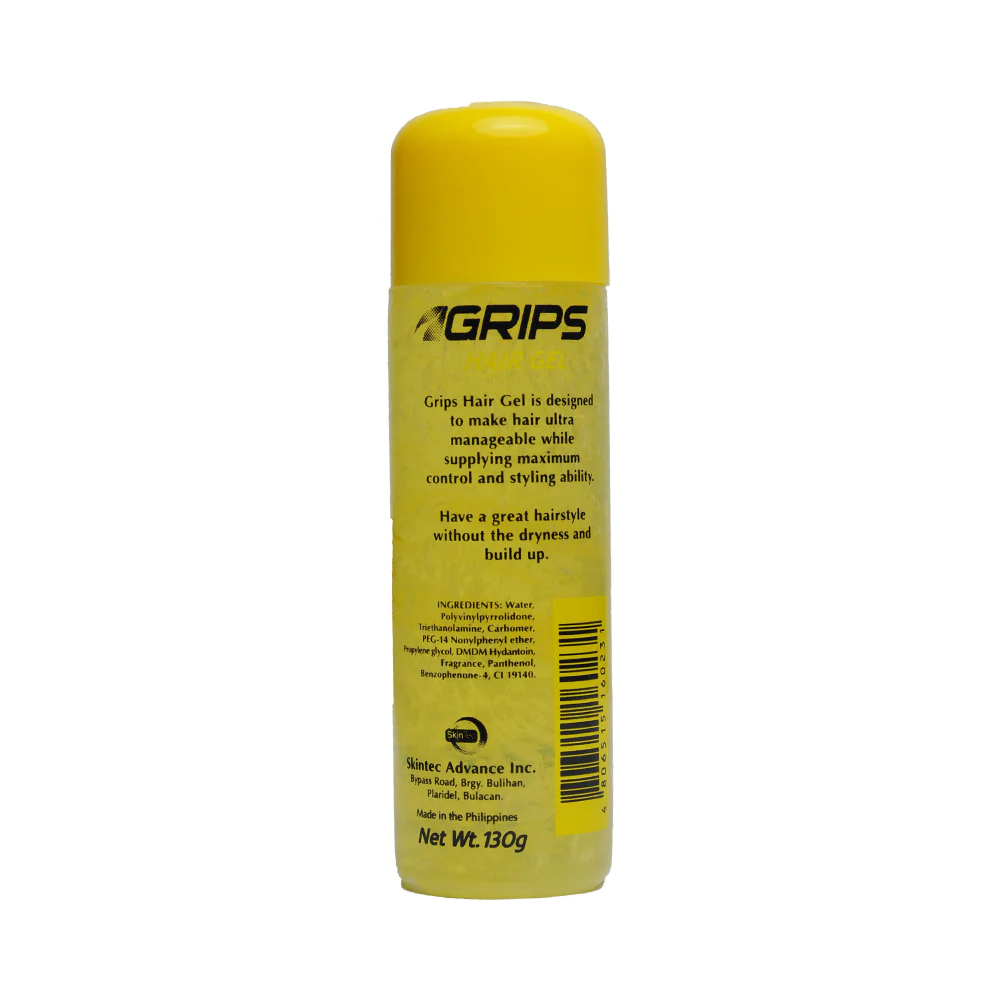 Grips Hair Styling Gel Strong Hold Yellow 130g - Image 2