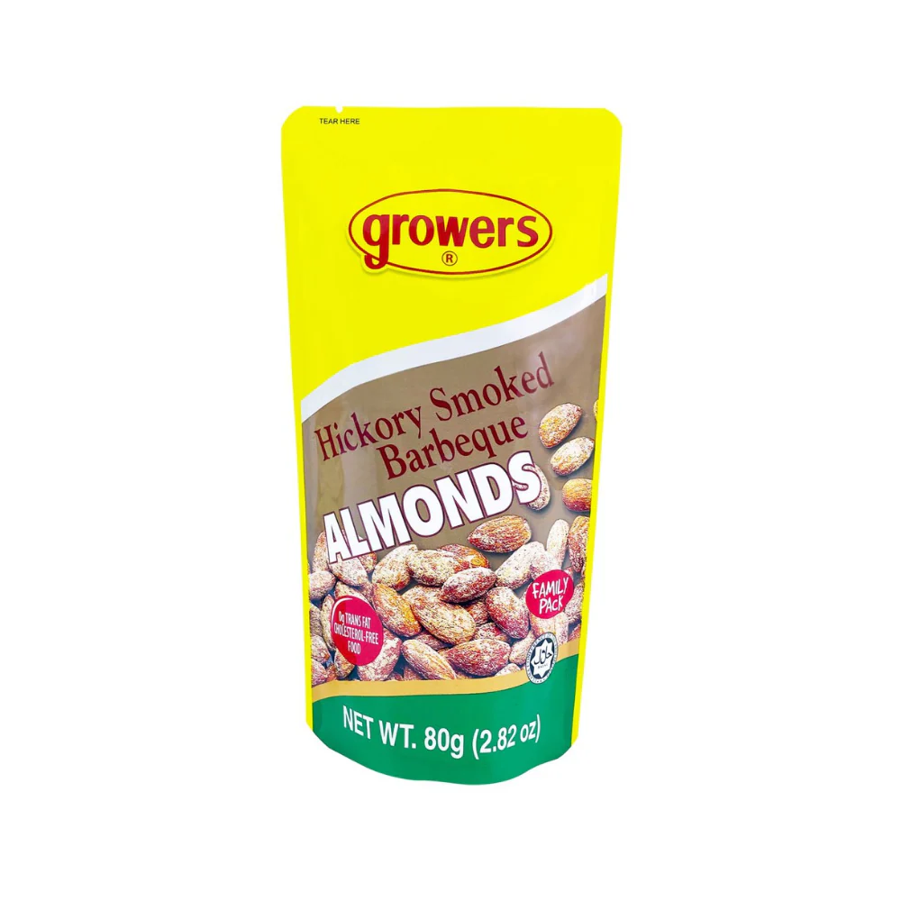 Growers Hickory Smoked Barbeque Almonds 80g (2.82oz) - Image 2