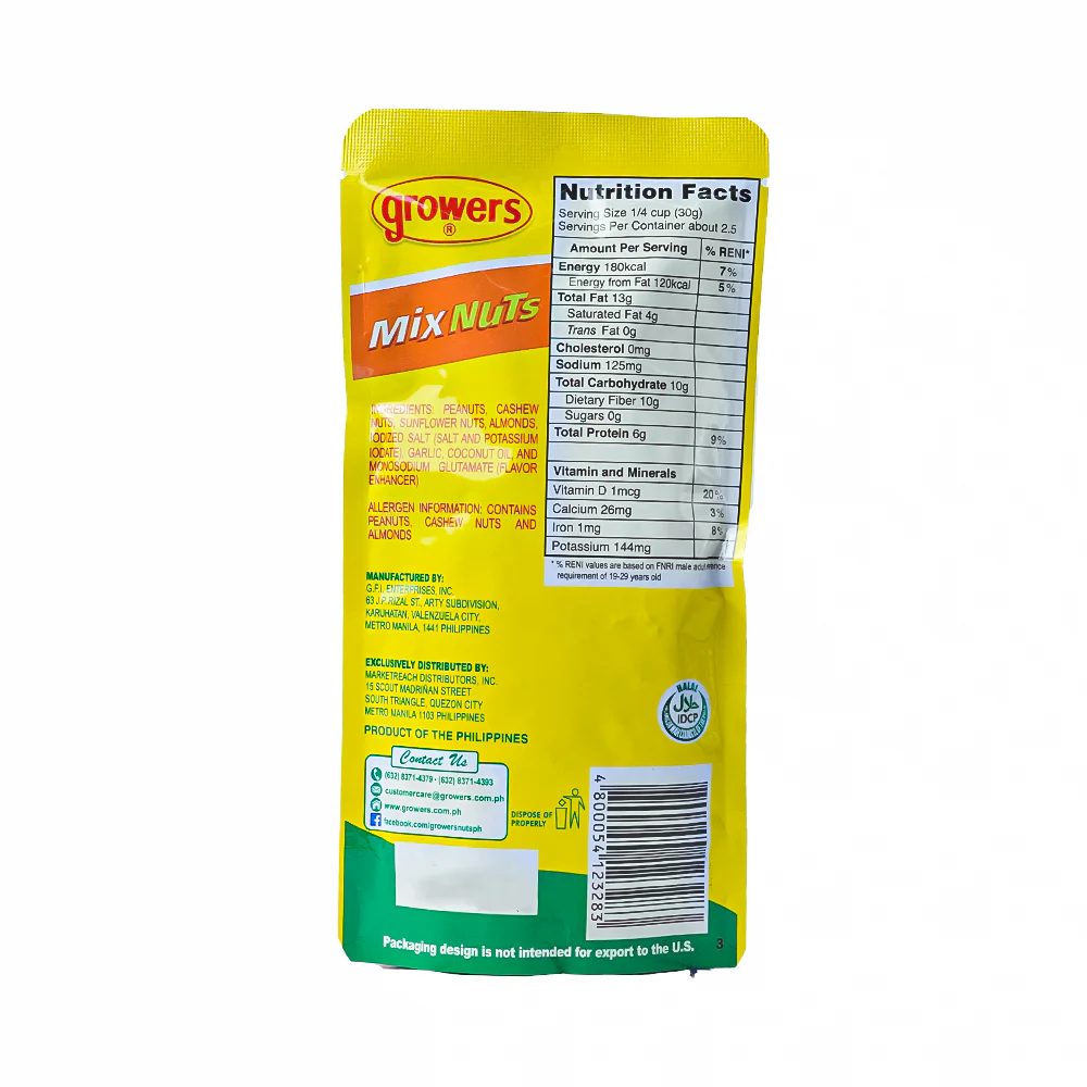 Growers Mixed Nuts 80g - Image 2
