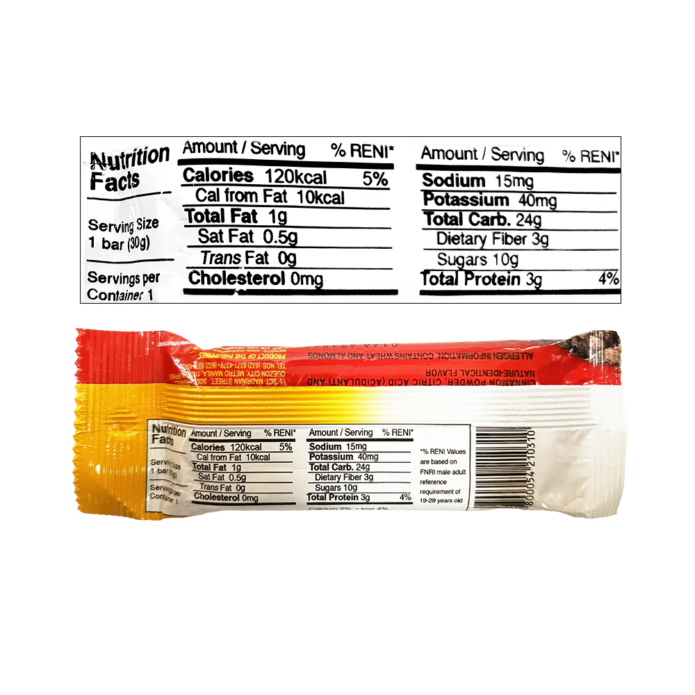 Growers Nutri Bar Apple Cinnamon 30g - Image 2