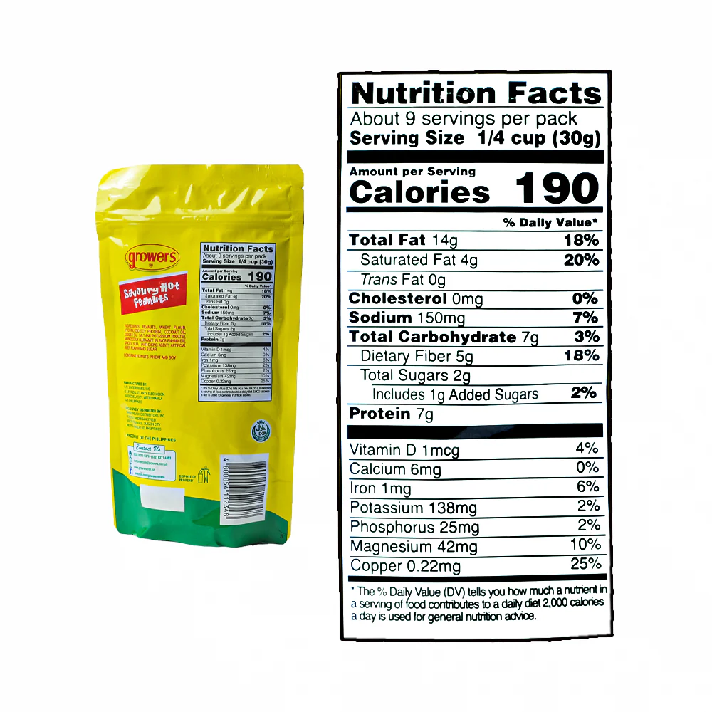 Growers Savoury Hot Peanuts 280g - Image 3