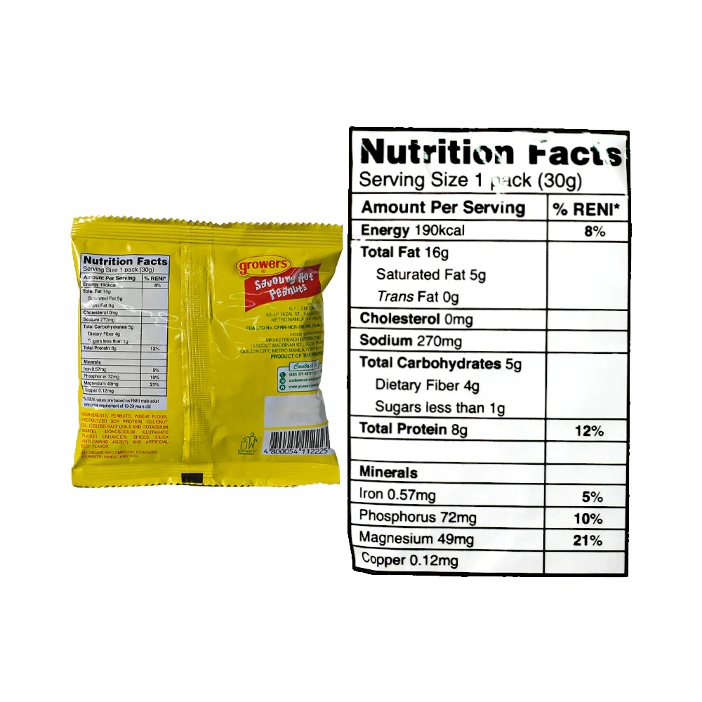Growers Savoury Hot Peanuts 30g - Image 3