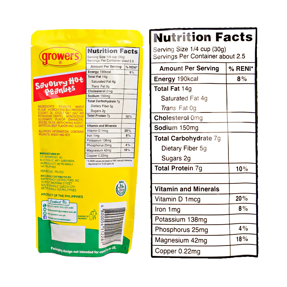 Growers Savoury Hot Peanuts 80g - Image 3