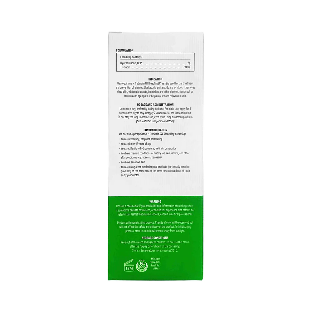 GT Bleaching Cream Tube 30g - Image 2