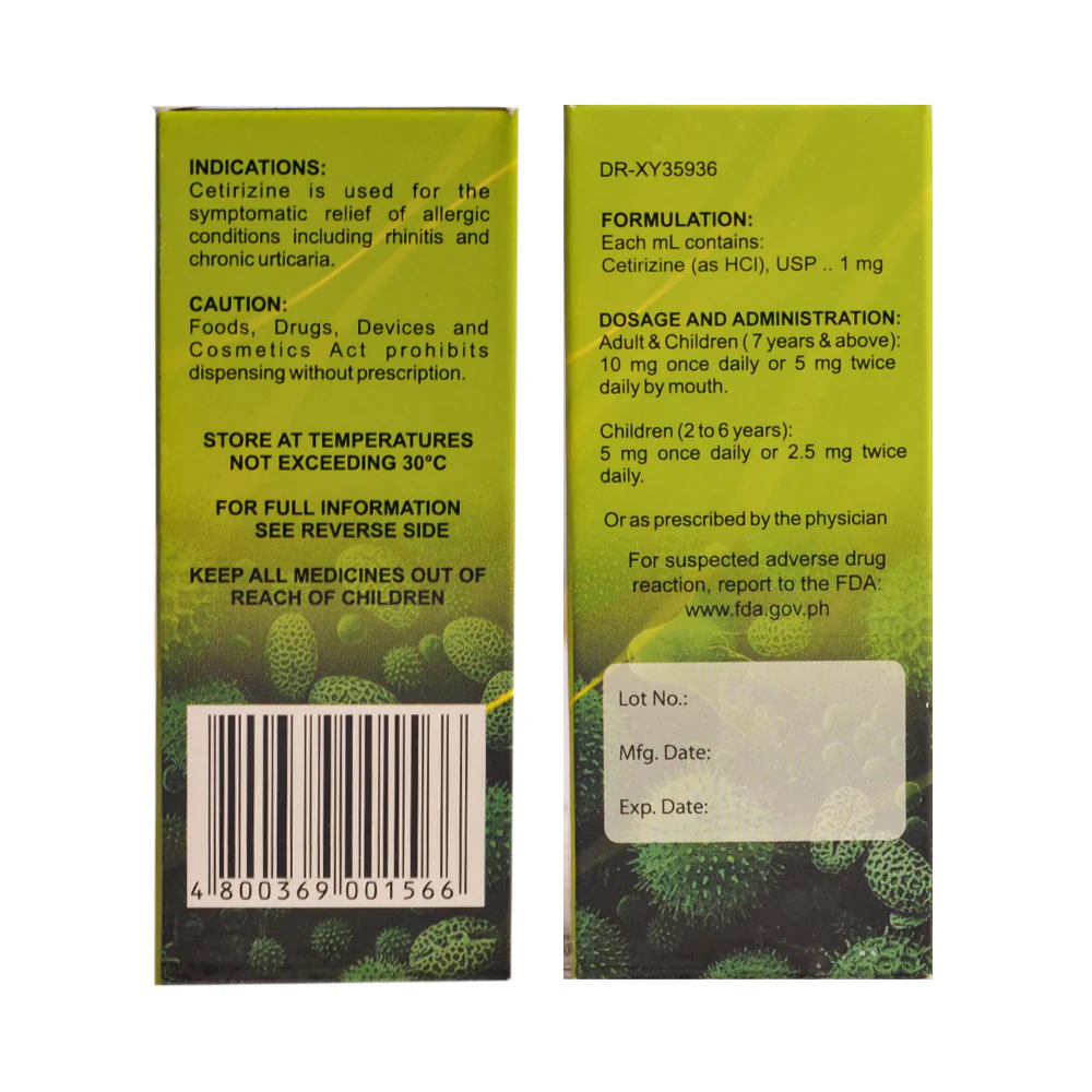 H-One Cetirizine 1mg/ml Oral Solution 30ml - Image 3