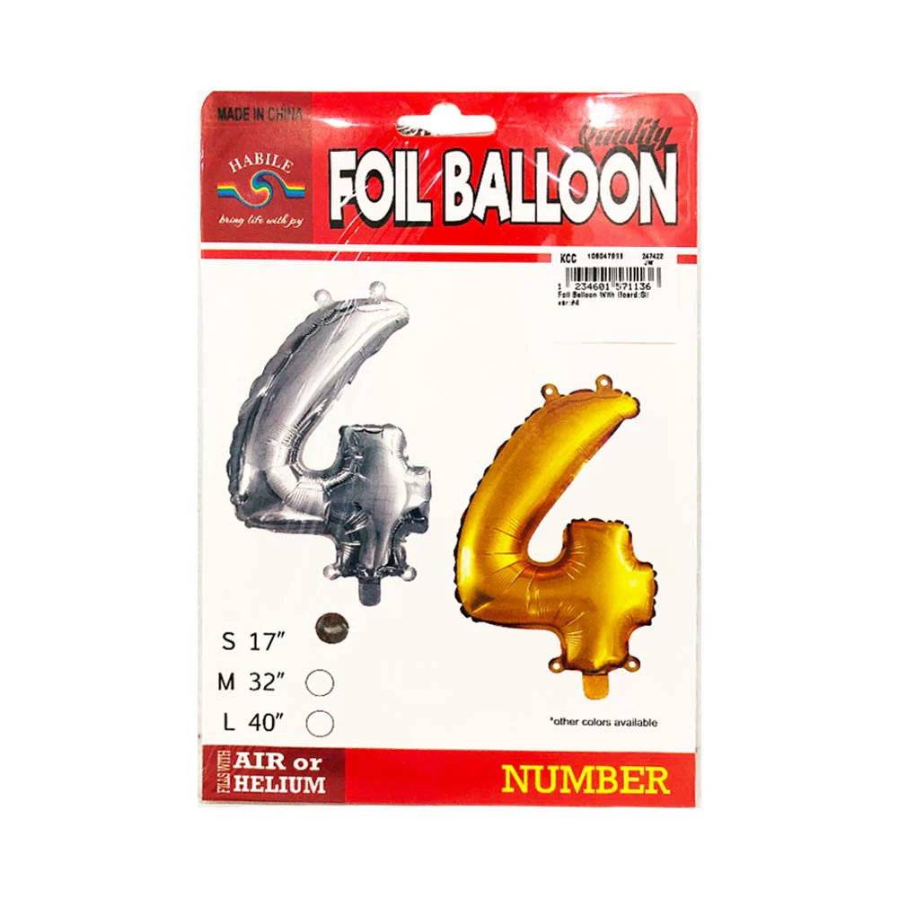 Habile Foil Balloon with Board Silver 17in - Image 7