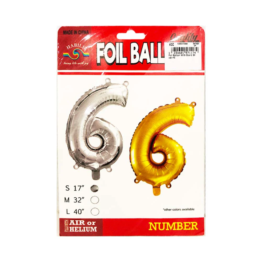 Habile Foil Balloon with Board Silver 17in - Image 9