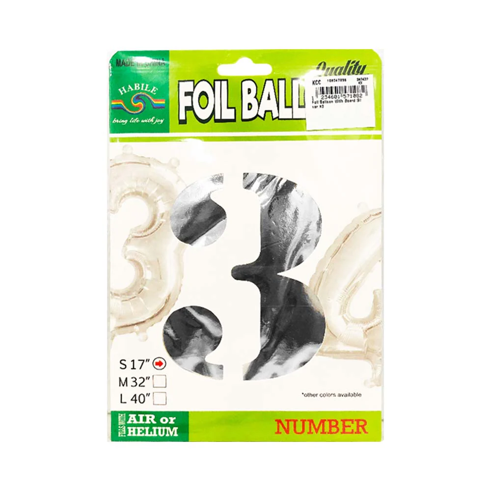 Habile Foil Balloon With Board Silver - Image 2