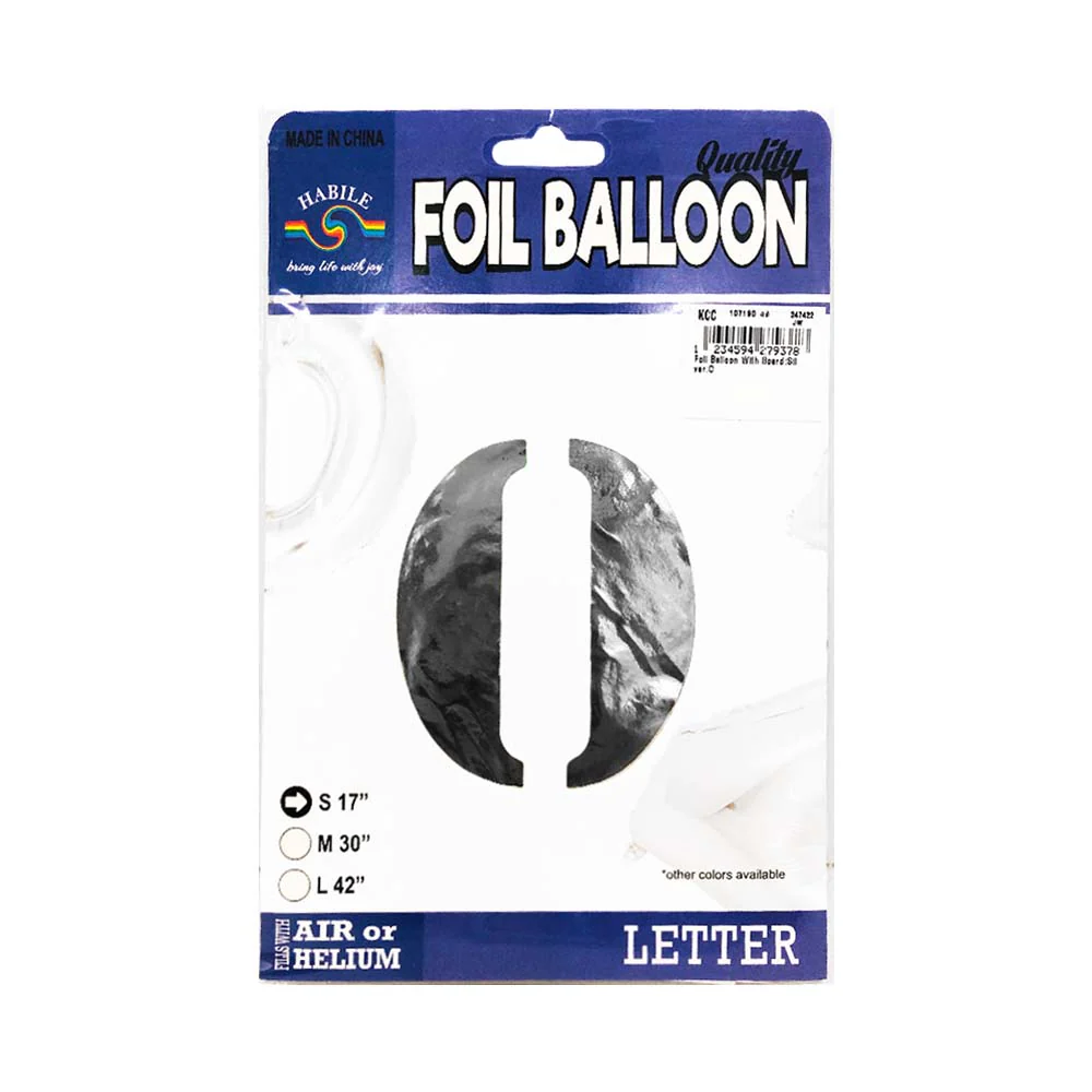 Habile Foil Letter Balloon Silver 17in - Image 14