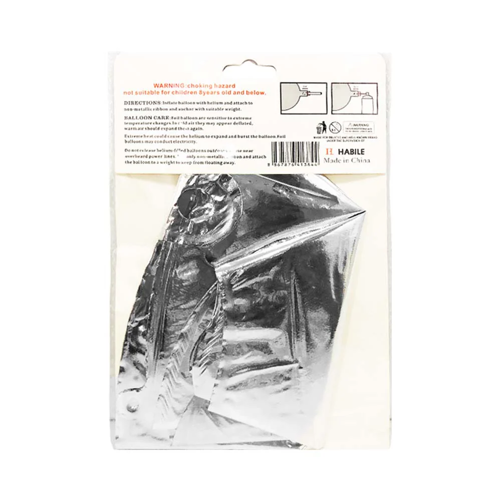 Habile Foil Letter Balloon Silver 17in - Image 26