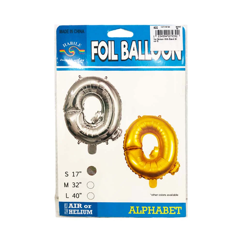 Habile Foil Letter Balloon Silver 17in - Image 39