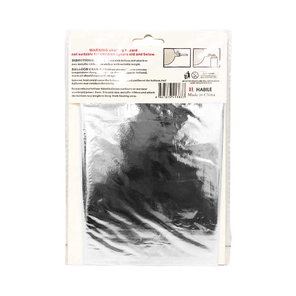 Habile Foil Letter Balloon Silver 17in - Image 44