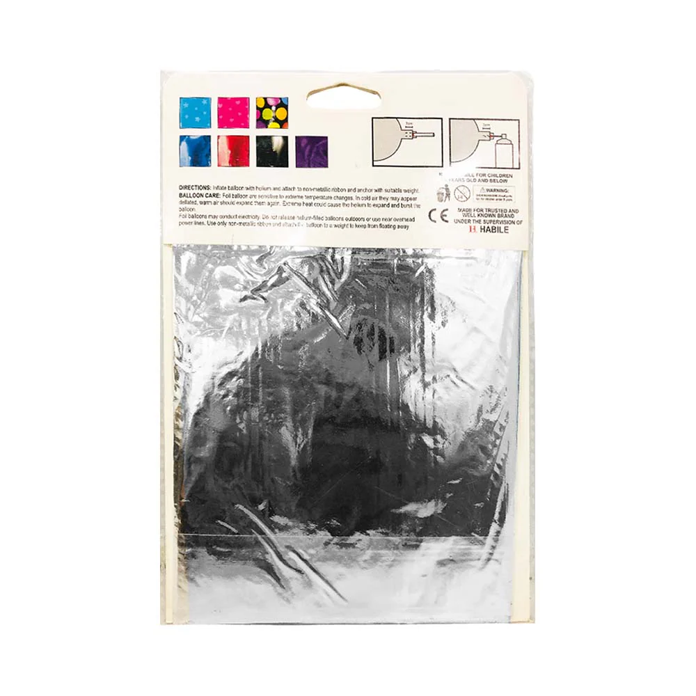 Habile Foil Letter Balloon Silver 17in - Image 52