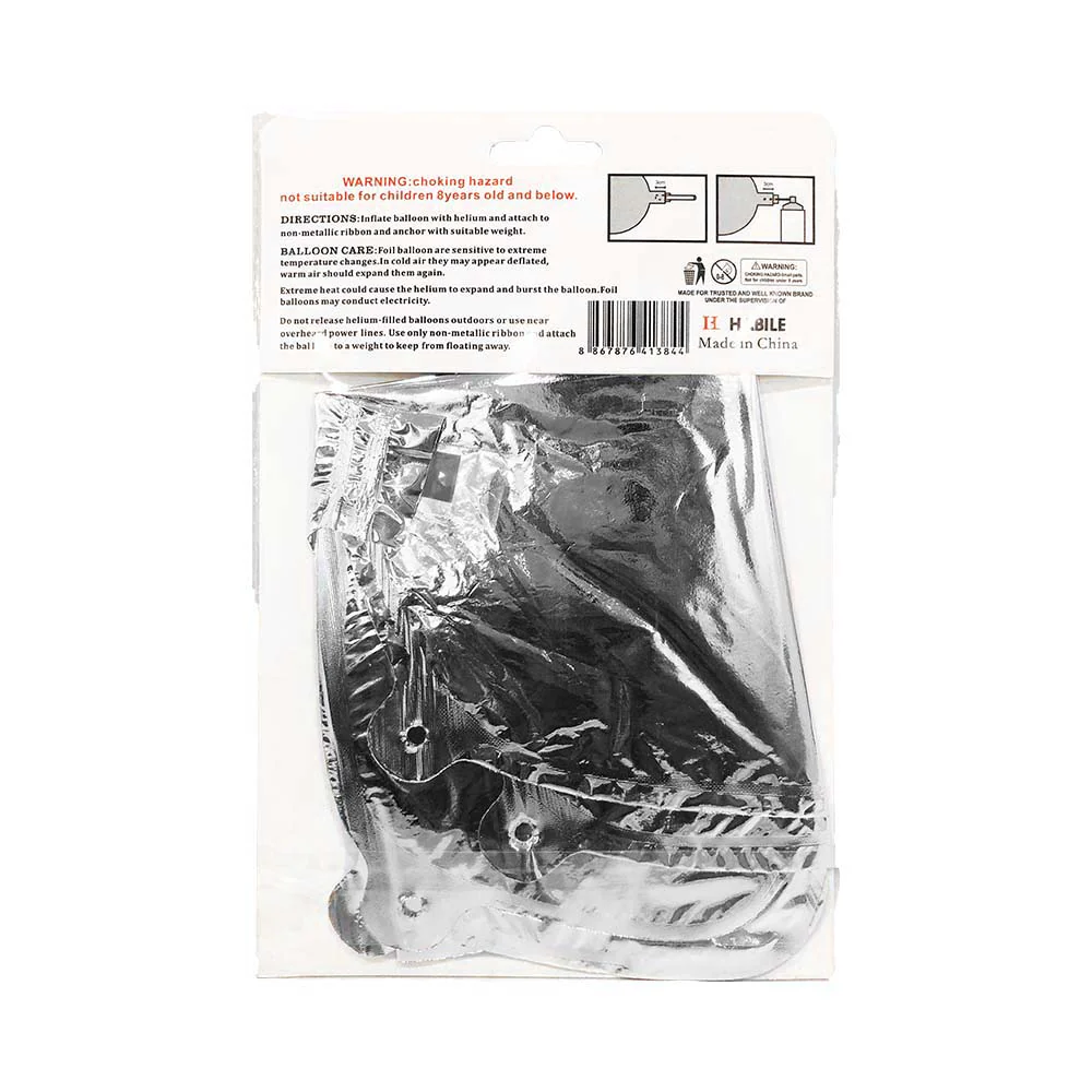 Habile Foil Letter Balloon Silver 17in - Image 8