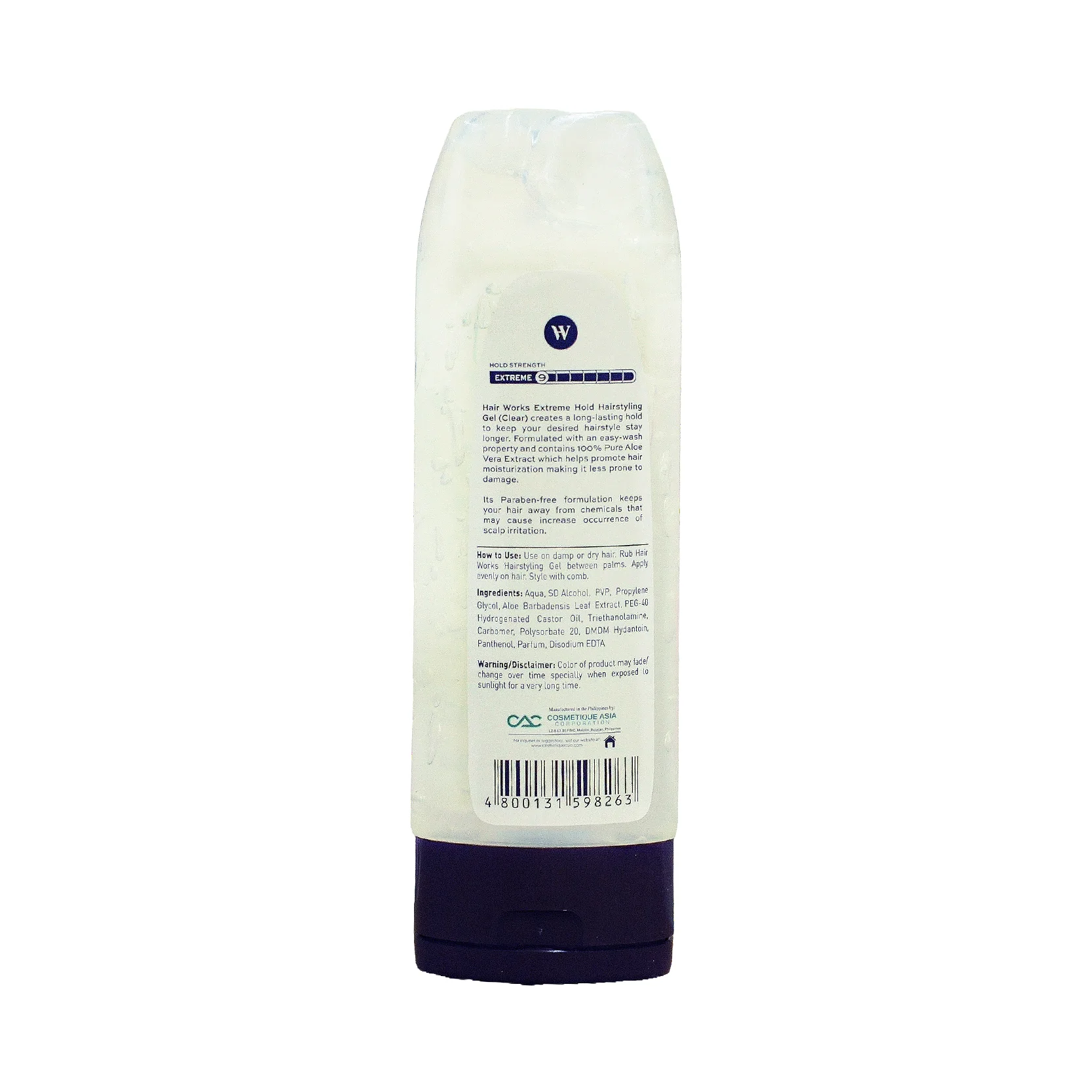 Hair Works Hairstyling Gel Extreme Hold Clear - Image 4