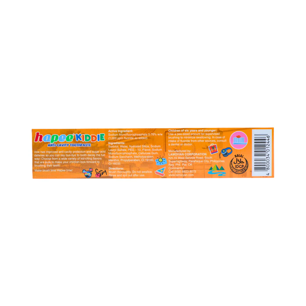 Hapee Kiddie Toothpaste Orange 50ml - Image 2