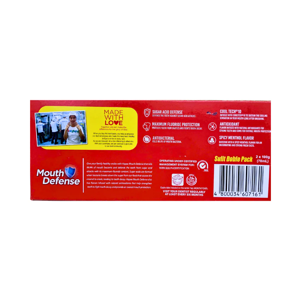Hapee Toothpaste Explosive Menthol Red Sulit Double Pack 100g x 2's - Image 2
