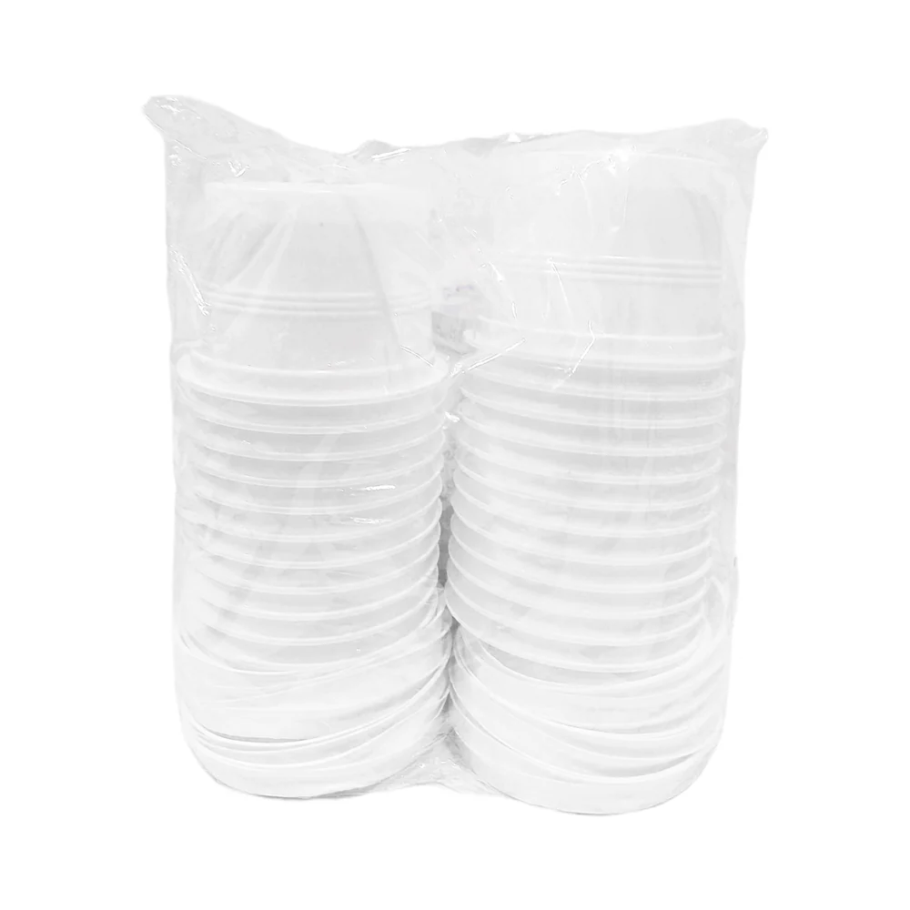Happy J Party Plastic Cups With Lid White 3.5oz 25's - Image 2