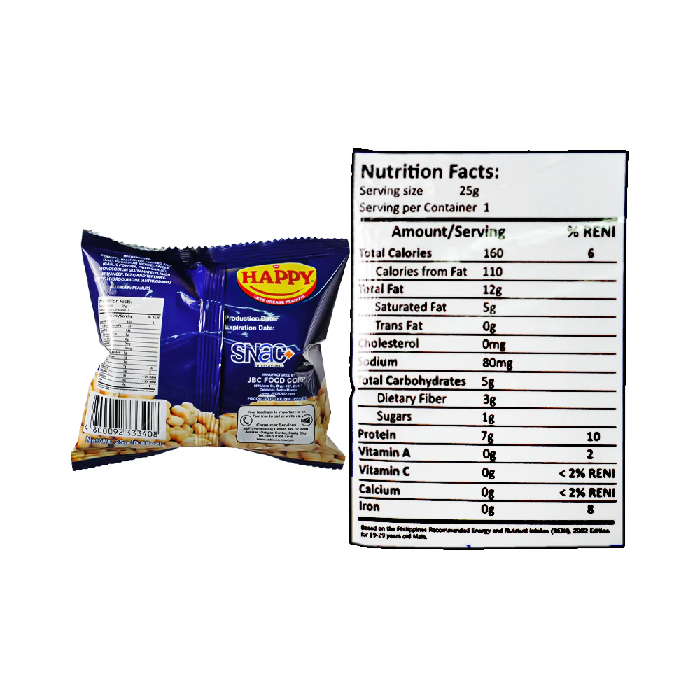Happy Peanuts With Real Garlic Chips 25g - Image 3