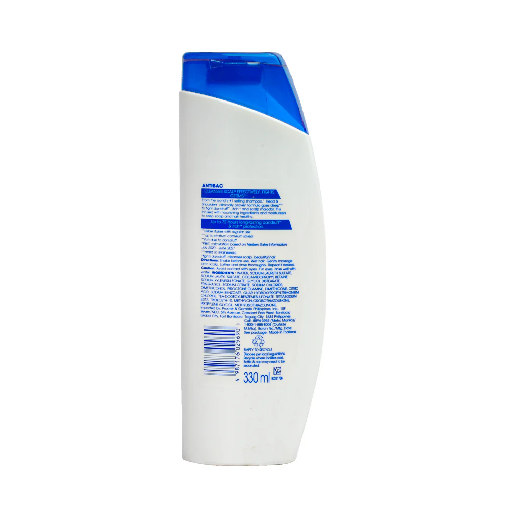 Head & Shoulders Anti-Dandruff Shampoo Antibac Safeguard 330ml - Image 2
