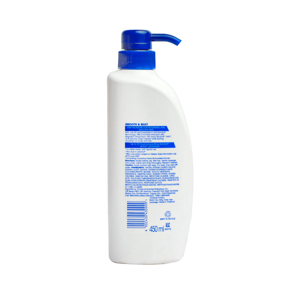 Head & Shoulders Anti-Dandruff Shampoo Smooth And Silky 450ml - Image 2