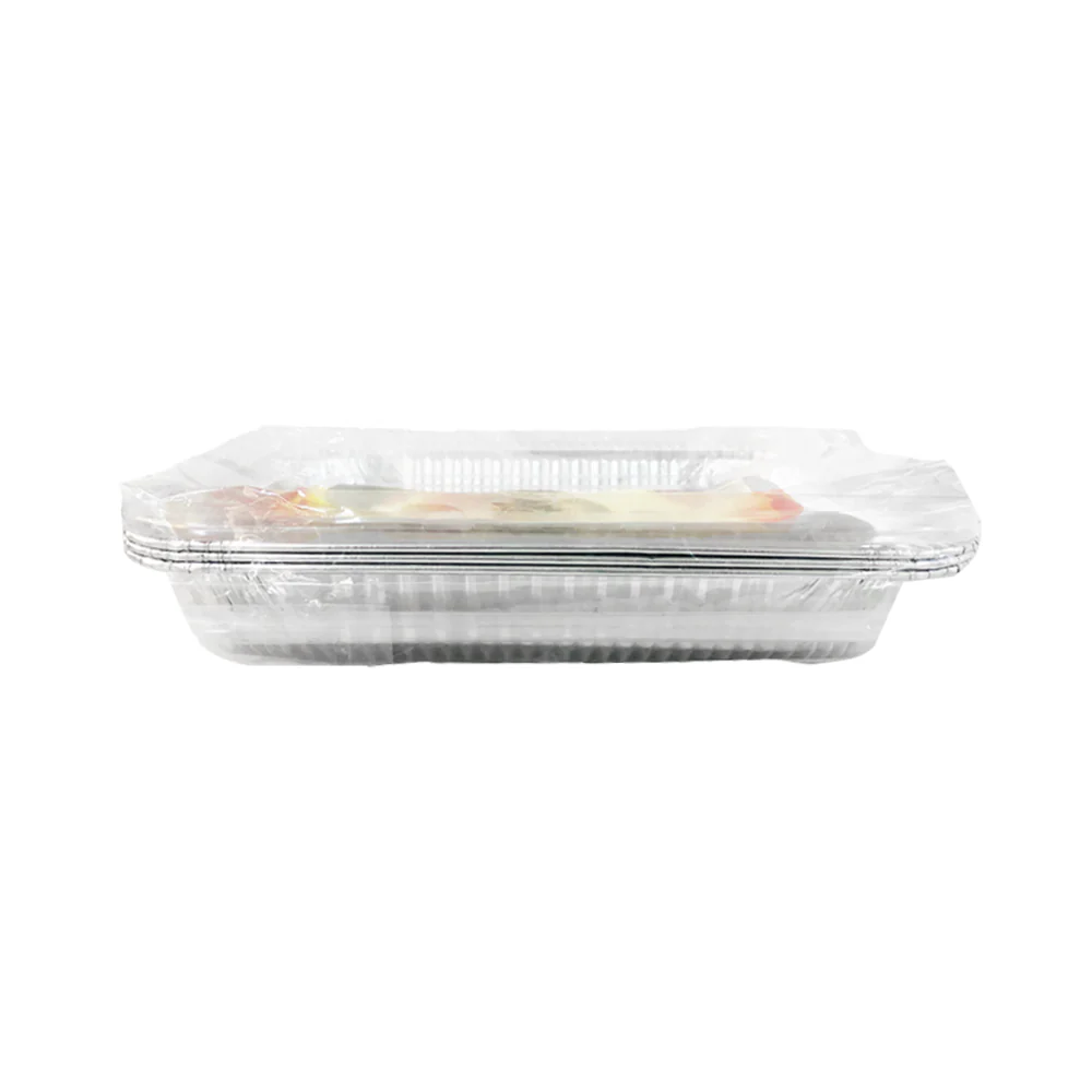 Heavy Duty Ready Foil Aluminum Tray With Lid Cassava Pan - Image 3