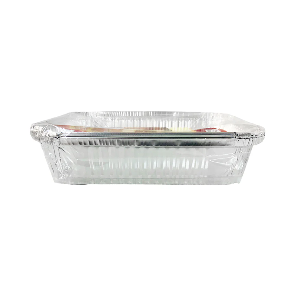 Heavy Duty Ready Foil Aluminum Tray With Lid Chicken Pan - Image 2