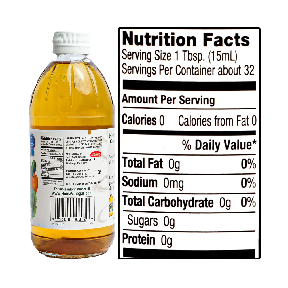 Heinz Apple Cider Vinegar Pint 473.2ml (16oz) - Image 2