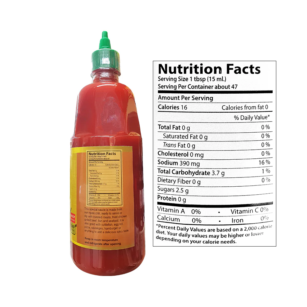 Heng Bing Sriracha Medium Hot Chili Sauce 850g (24oz) - Image 2