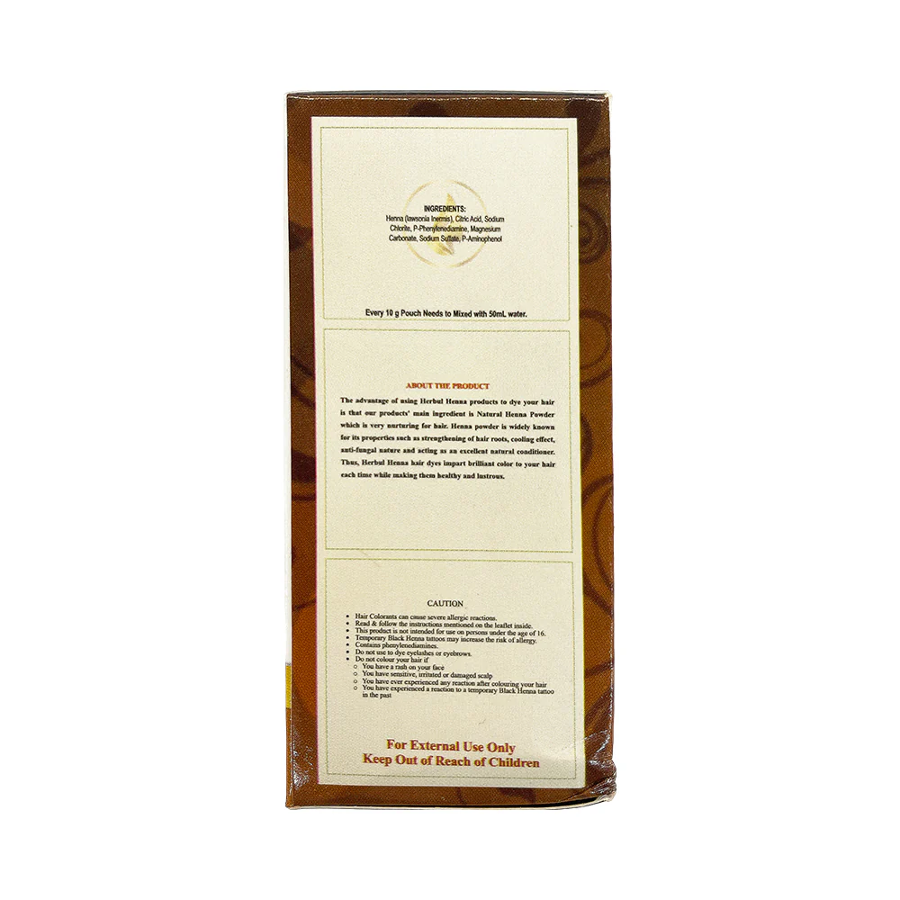 Herbul Hair Color Brown Henna 6 Sachet - Image 2