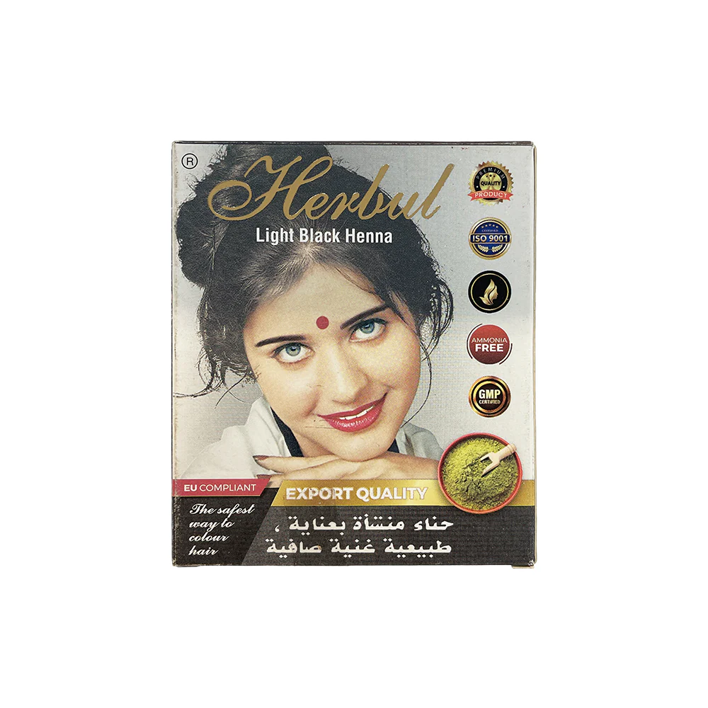 Herbul Hair Color Henna Light Black 6 Sachet