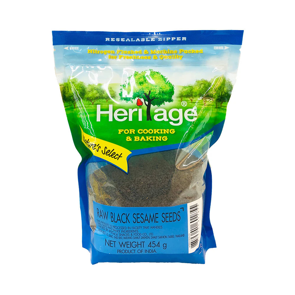 Heritage Nature's Select Raw Black Sesame Seeds 454g - Image 2