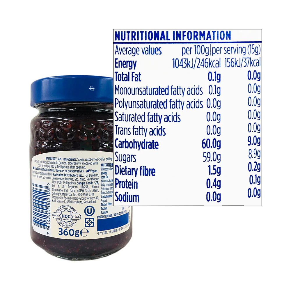 Hero Jam Selai Raspberry 340g - Image 2