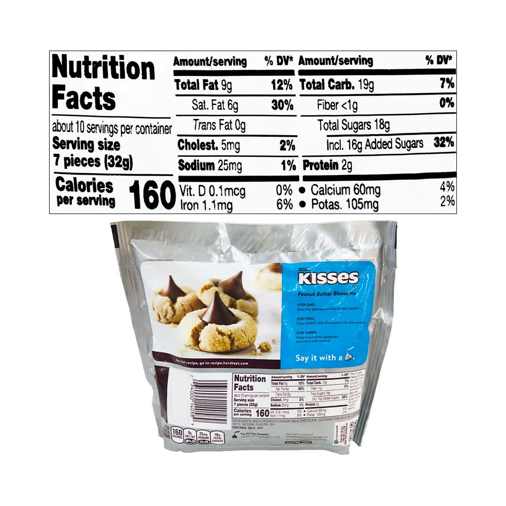 Hershey's Kisses Milk Chocolate 306g (10.8oz) - Image 2
