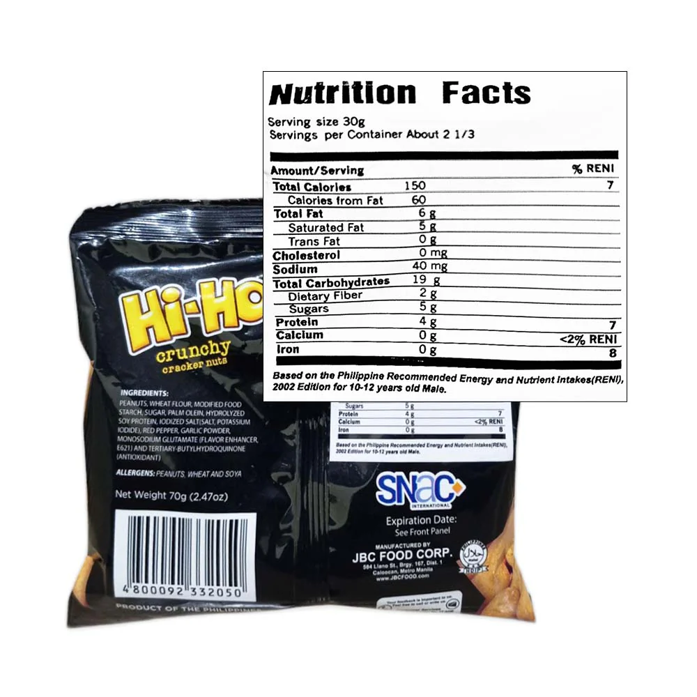Hi- Ho Crunchy Cracker Nuts Sweet Chili 70g - Image 2