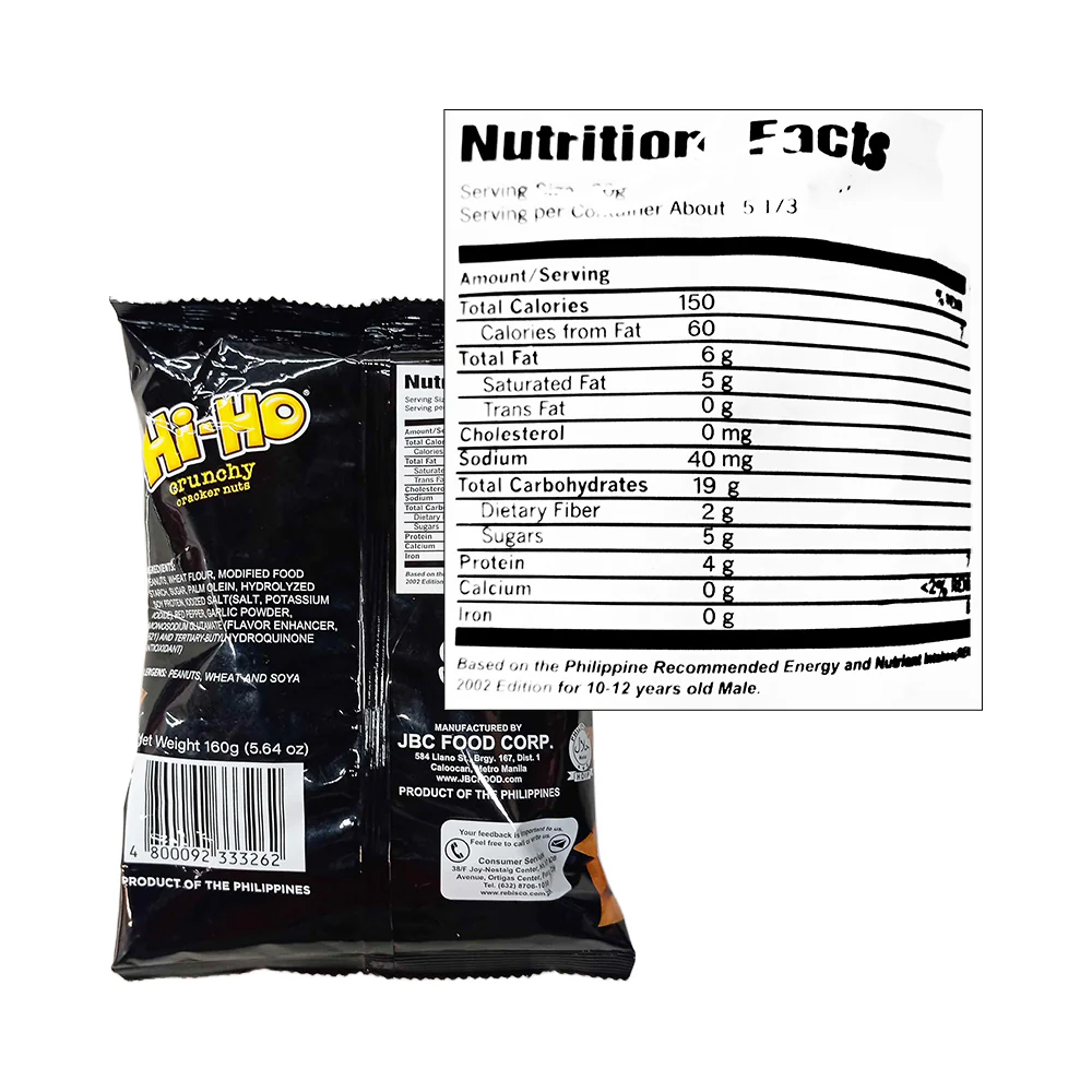 Hi- Ho Crunchy Cracker Nuts Sweet Chili 160g - Image 2