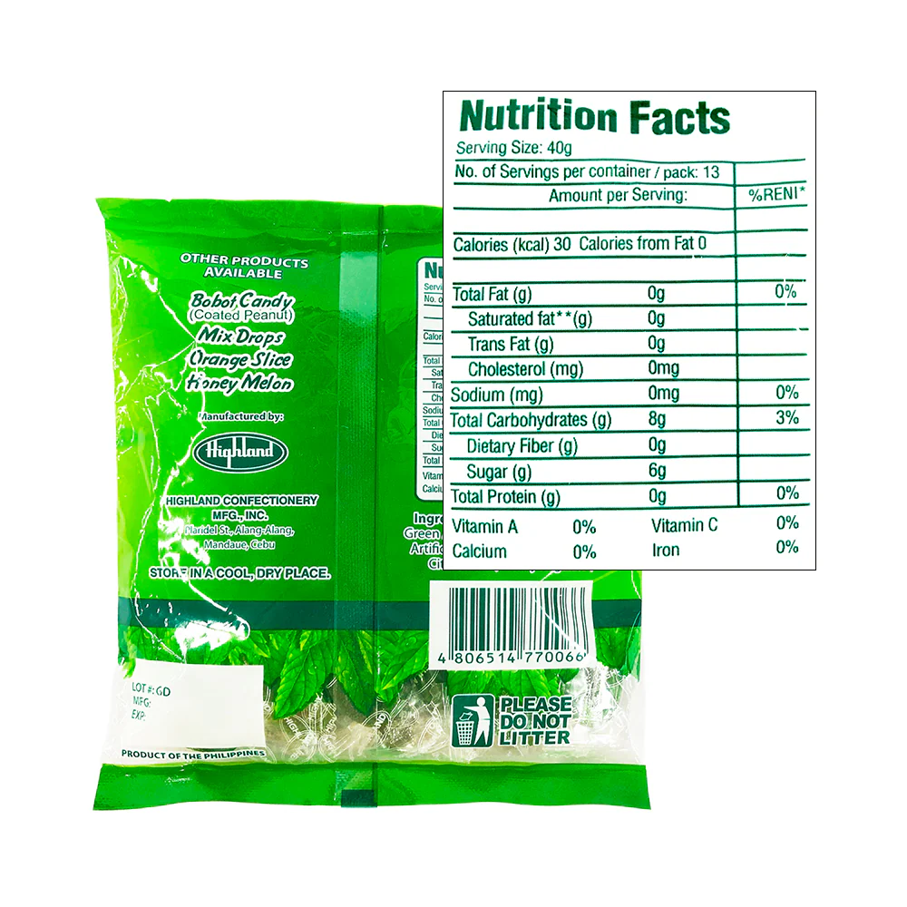 Highland Green Drops Candy 48's - Image 2